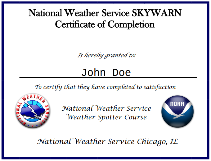NWS Certificate Example